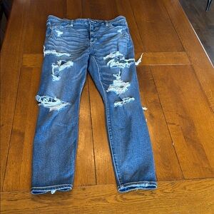 Distressed AE Blue Jeans